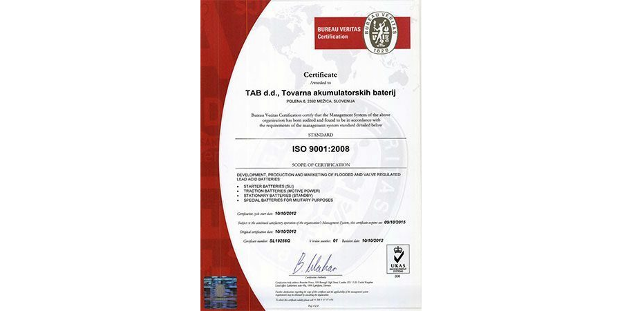 Sertifikat ISO 9001:2008